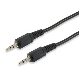 Equip Cable Audio Mini Jack 3.5 mm Macho a Macho 2.5 m - Negro