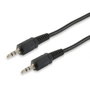 Equip Cable de Audio Mini Jack 3,5 mm Macho a Macho 2,5 m Negro