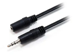 Equip Cable de Audio 3.5mm, Macho-Hembra, 2 Metros, Negro, Referencia 14708207