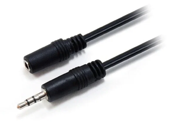 Equip Cable de Audio 3.5mm, Macho-Hembra, 2 Metros, Negro, Referencia 14708207
