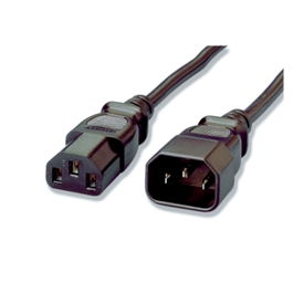Equip Cable Extensor de Alimentación IEC C14 Macho a C13 Hembra, 1.8 Metros