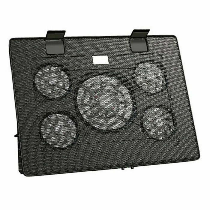 Mars Gaming MNBC2 Base de Refrigeración para Portátiles hasta 17,3 con 5 Ventiladores e Iluminación LED Roja