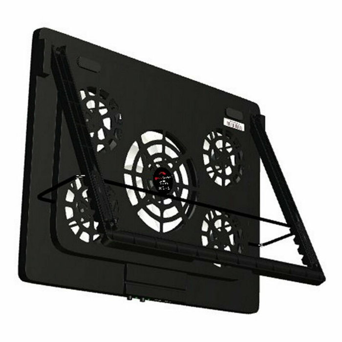Mars Gaming MNBC2 Base de Refrigeración para Portátiles hasta 17,3 con 5 Ventiladores e Iluminación LED Roja