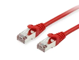 Equip 605520 Cable de Red Ethernet RJ45 1 m Cat6 S/FTP Blindado Gigabit, PoE+, Plug and Play, Halogen-Free, Rojo