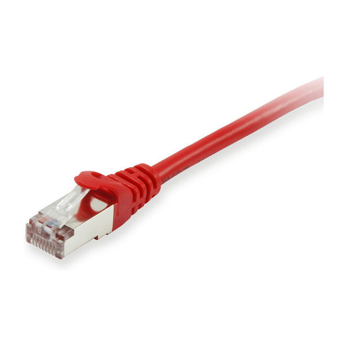 EQUIP Cable de Red Patch Cord Cat6 S/FTP 1 m 2xRJ45 Macho Rojo LSZH - 605520 - Ethernet Gigabit, PoE+, 1000 Mbit/s, 250 MHz
