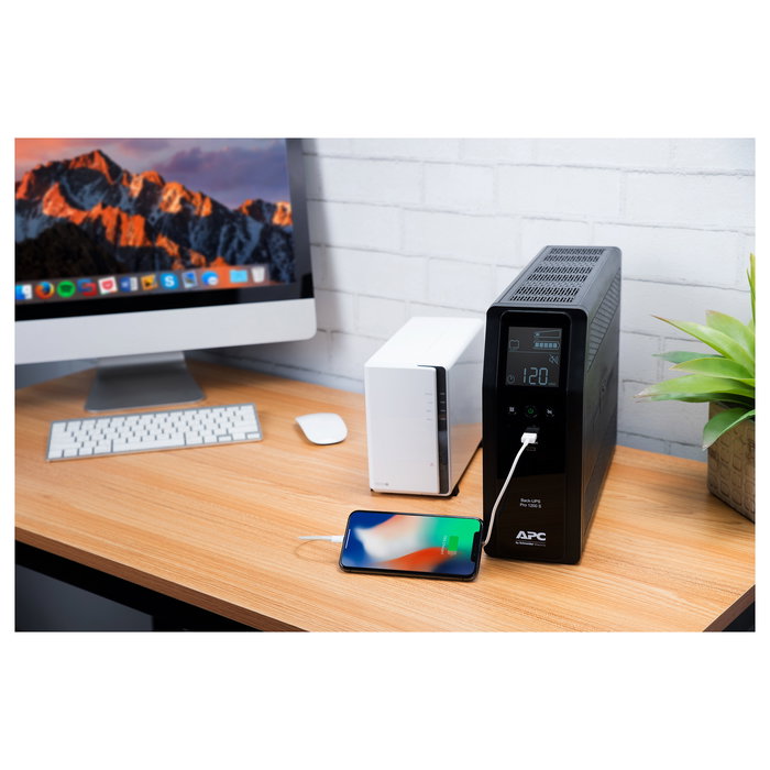 APC Back-UPS BR1200SI 1200VA 720W UPS Línea Interactiva Negro APC Back-UPS BR1200SI 1200VA 720W UPS Línea Interactiva Negro