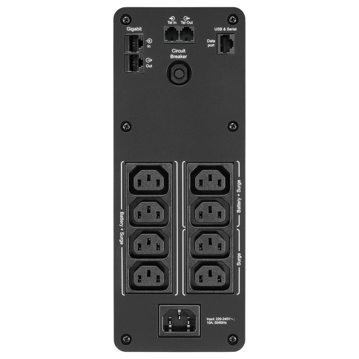 APC Back-UPS BR1200SI 1200VA 720W UPS Línea Interactiva Negro APC Back-UPS BR1200SI 1200VA 720W UPS Línea Interactiva Negro