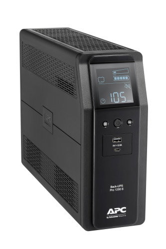 APC BR1200SI Sistema de Alimentación Ininterrumpida (UPS) Línea Interactiva 1.2 kVA 720 W Torre Negro