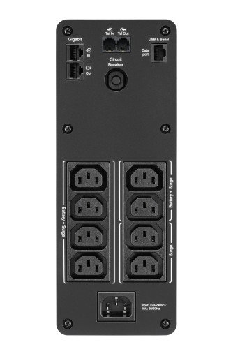 APC BR1200SI Sistema de Alimentación Ininterrumpida (UPS) Línea Interactiva 1.2 kVA 720 W Torre Negro