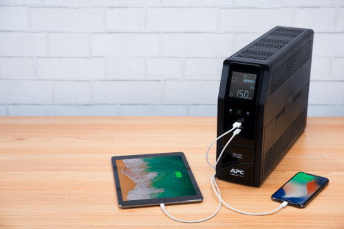 APC BR1200SI Sistema de Alimentación Ininterrumpida (UPS) Línea Interactiva 1.2 kVA 720 W Torre Negro