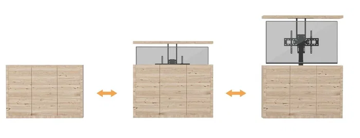 Equip Soporte Suelo Motorizado 650606 para TV/Monitor hasta 65" y 50kg Vesa 200x200-600x400 Negro