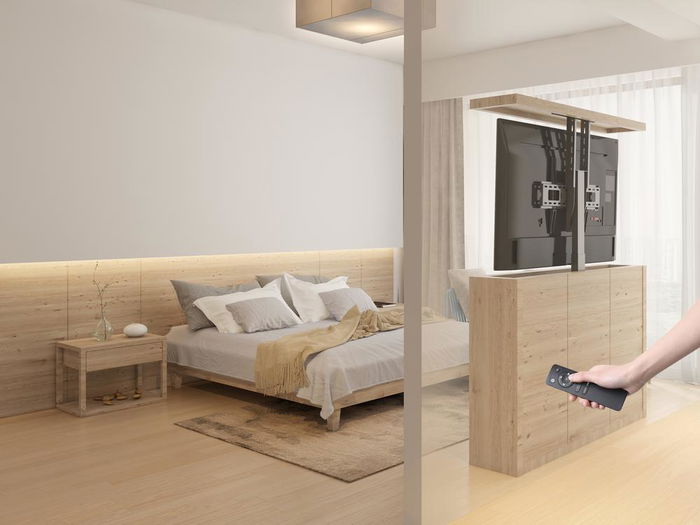 Equip Soporte Suelo Motorizado 650606 para TV/Monitor hasta 65" y 50kg Vesa 200x200-600x400 Negro