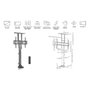 Equip Soporte de suelo motorizado para TV 37-65 pulgadas 650606 Negro