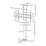 Equip Soporte de suelo motorizado para TV 37-65 pulgadas 650606 Negro