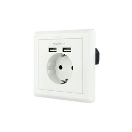 NANOCABLE BASE ENCHUFE PARED TOMA SCHUKO 2xUSB MAX.2.4A BLANCO