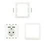 Nanocable Base de enchufe de pared Schuko con 2 puertos USB 2.4A Blanco