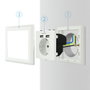 Nanocable Base de enchufe de pared Schuko con 2 puertos USB 2.4A Blanco