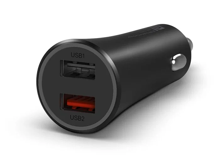 Xiaomi Mi 37W Dual-Port Car Charger - Cargador Coche USB 3A + 2A, Negro, para Encendedor Cigarrillos Auto
