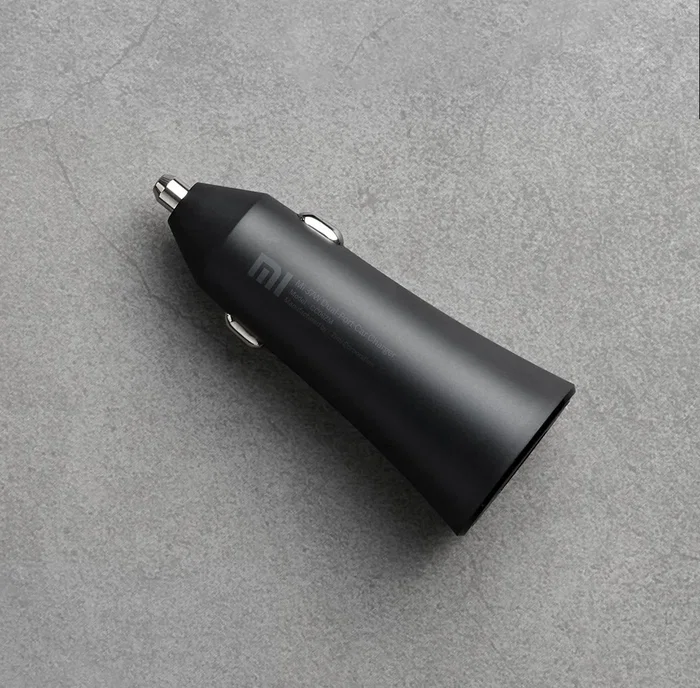 Xiaomi Mi 37W Dual-Port Car Charger - Cargador Coche USB 3A + 2A, Negro, para Encendedor Cigarrillos Auto