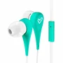 Energy Sistem Style 1+ Auriculares Intraurales Alámbricos con Micrófono para Llamadas/Música, Cable Plano 1.2m, Conector 3.5mm, Color Menta - 445998