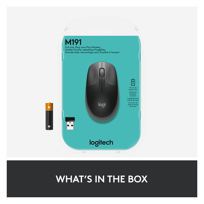 Logitech M190 Ratón Inalámbrico Gris Marengo Logitech M190 Ratón Inalámbrico Gris Marengo
