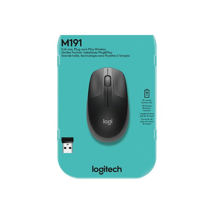Logitech M190 Ratón Inalámbrico Gris Marengo Logitech M190 Ratón Inalámbrico Gris Marengo