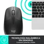 Logitech M190 Ratón Inalámbrico Carbón vegetal