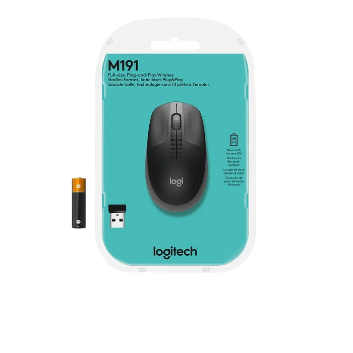Logitech M190 Ratón Inalámbrico Carbón vegetal Logitech M190 Ratón Inalámbrico Carbón vegetal