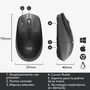 Logitech M190 Ratón Inalámbrico Carbón vegetal