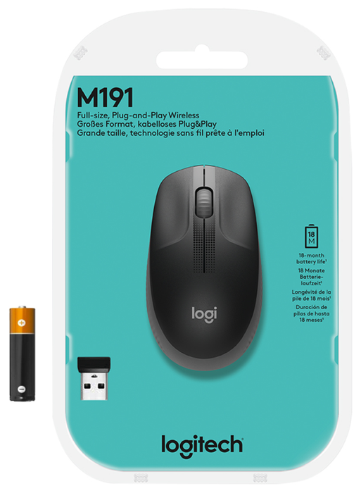 Logitech M190 Ratón Inalámbrico Gris Marengo Logitech M190 Ratón Inalámbrico Gris Marengo