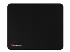 GENESIS Alfombrilla de Ratón Gaming Carbon 500 M LOGO - Superficie de Tela para Deslizamiento Suave y Precisión, Resistente al Agua, Negro, Dimensiones 300x250x2.5 mm