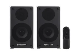 Fonestar CLASS-220B Altavoces Activos Estéreo 2.0, 45W RMS, Blanco, Bluetooth 5.0, Entradas Aux/RCA, Mando a Distancia