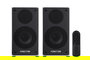 Fonestar CLASS-220B Altavoces Activos 2.0 para Piso, 2x20W RMS, Rango 60-20000Hz, Entradas AUX/RCA, Bluetooth 5.0, Mando, Color Blanco/Negro