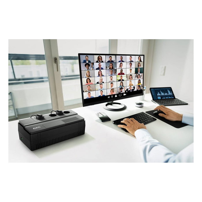 APC BV650I-GR UPS Línea Interactiva 0.65kVA 375W 4 Tomas Schuko Protección Sobretensión