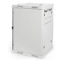 Digitus Armario Rack de Pared 10U, Gabinete de 19 Pulgadas y 10 Pulgadas, Vidrio Templado, 30 kg Capacidad, Bloqueo, Gestión de Cables, IP20, Gris