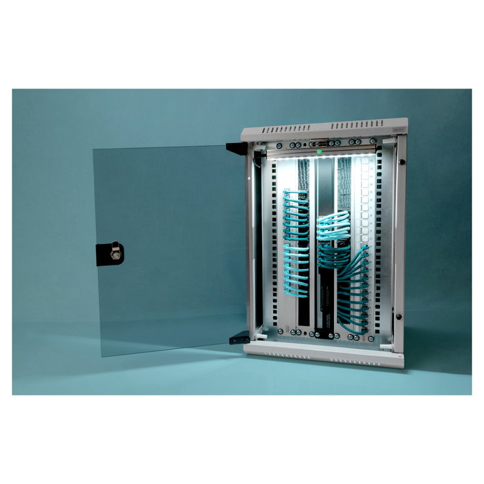 Digitus Armario Rack de Pared 10U, Gabinete de 19 Pulgadas y 10 Pulgadas, Vidrio Templado, 30 kg Capacidad, Bloqueo, Gestión de Cables, IP20, Gris Digitus Armario Rack de Pared 10U, Gabinete de 19 Pulgadas y 10 Pulgadas, Vidrio Templado, 30 kg Capacidad, Bloqueo, Gestión de Cables, IP20, Gris