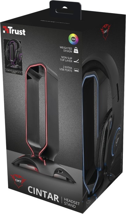 Trust GXT 265 Cintar RGB Soporte para Auriculares con HUB USB Trust GXT 265 Cintar RGB Soporte para Auriculares con HUB USB