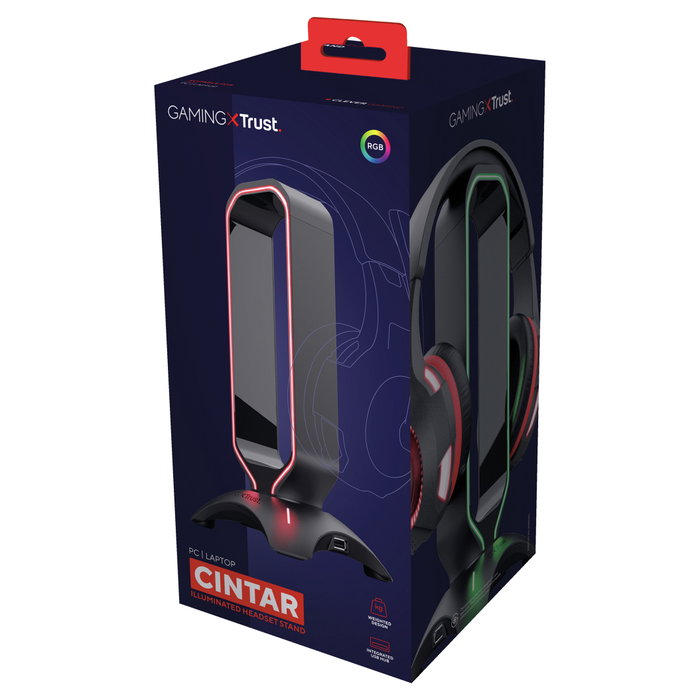 Trust GXT 265 Cintar RGB Soporte para Auriculares Negro Trust GXT 265 Cintar RGB Soporte para Auriculares Negro