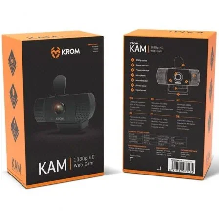 Krom KAM Webcam Gaming Full HD 1080p para Streaming y Videollamadas