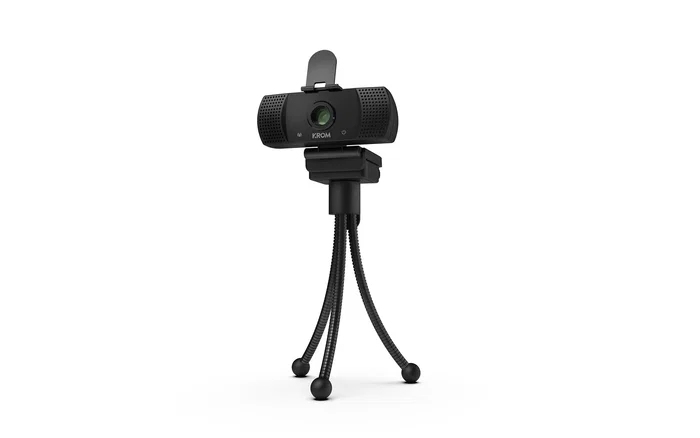 Krom Kam Webcam Gaming Full HD 1080p, Micrófono Integrado, Tapa de Privacidad, Trípode Incluido, Compatible con PC/Mac, Negro Krom Kam Webcam Gaming Full HD 1080p, Micrófono Integrado, Tapa de Privacidad, Trípode Incluido, Compatible con PC/Mac, Negro