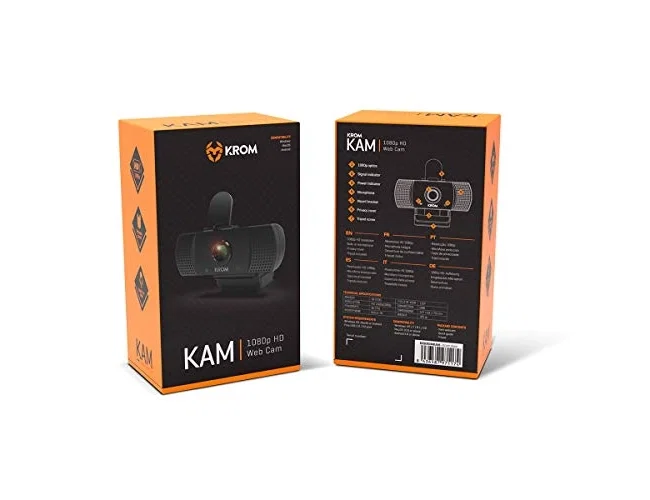 Krom Kam Webcam Gaming 1080p HD Negro