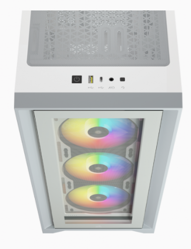 Corsair Caja PC iCUE 4000X RGB Vidrio Templado Blanca CC-9011205-WW Midi Tower ATX Gaming Corsair Caja PC iCUE 4000X RGB Vidrio Templado Blanca CC-9011205-WW Midi Tower ATX Gaming