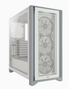Corsair Caja PC iCUE 4000X RGB Vidrio Templado Blanca CC-9011205-WW Midi Tower ATX Gaming