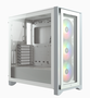Corsair Caja PC iCUE 4000X RGB Vidrio Templado Blanca CC-9011205-WW Midi Tower ATX Gaming