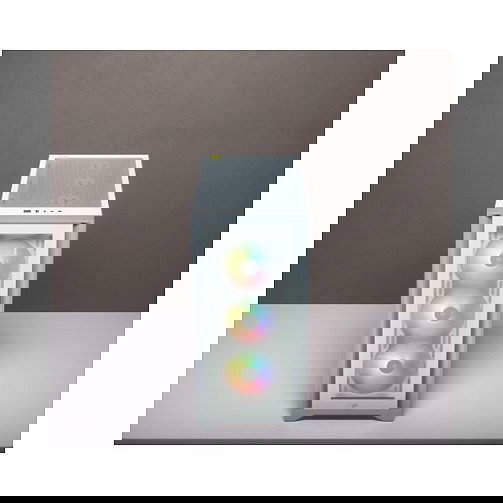 Corsair iCue 4000X RGB Caja ATX Midi Tower Gaming blanca con ventana lateral de cristal templado