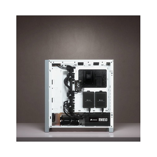 Corsair iCue 4000X RGB Caja ATX Midi Tower Gaming blanca con ventana lateral de cristal templado