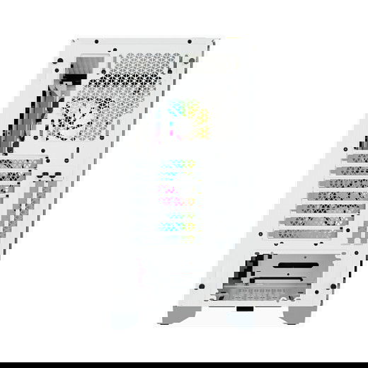 Corsair iCue 4000X RGB Caja ATX Midi Tower Gaming blanca con ventana lateral de cristal templado