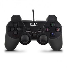 Ewent Gamepad Pl3330 Negro, USB 2.0, 13 Botones, Joystick Analógico, Plug and Play, PC