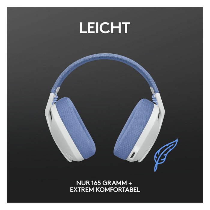 Logitech G435 Lightspeed Auriculares Gaming Inalámbricos Blanco 981-001074