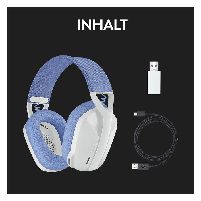 Logitech G435 Lightspeed Auriculares Gaming Inalámbricos Blanco 981-001074